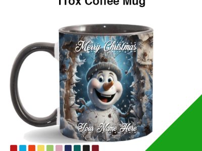 Introducing our Personalized Snowman 11oz Coffee Mug and Coaster Set